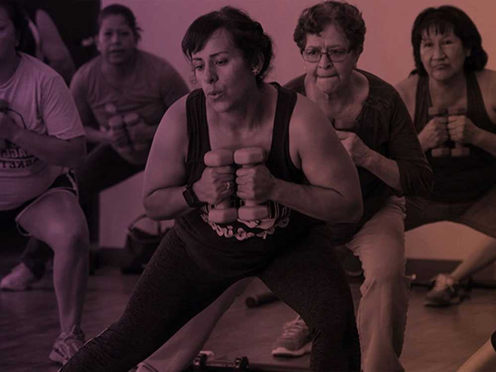 women exercising