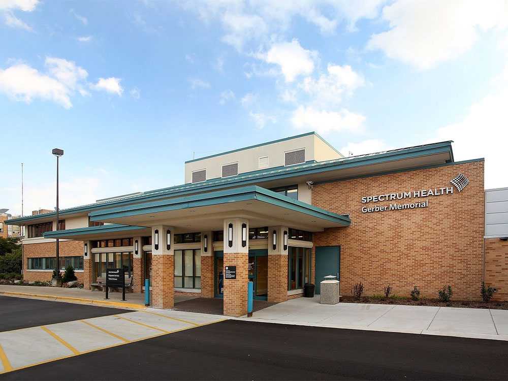 exterior of gerber memorial hospital